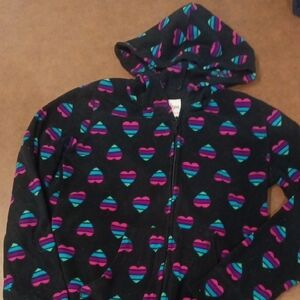 Circo Black and Pink Geometric Hoodie Sweatshirt